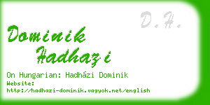 dominik hadhazi business card